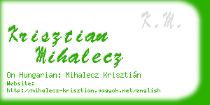 krisztian mihalecz business card