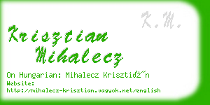 krisztian mihalecz business card